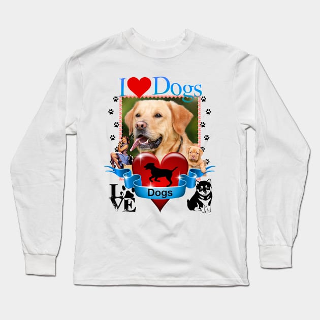 Dog Lover Long Sleeve T-Shirt by blueversion